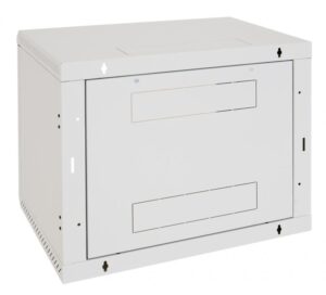 Alternative view of Rack de perete Triton sectiune simpla 6U 600mm adancime usa sticla panouri laterale fixe, sectiuni ventilatie activa, sectiuni acces cabluri sus/jos/spate securizare cu cheie, 1 pereche montanti reglabili IP30 gri