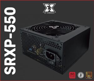 Sursa Serioux Energy 550W, 80+ Bronze, Ventilator 12cm, ATX, material metal, cabluri: 20+4-pin, 1x4+4-pin, 2x6+2-pin, negru