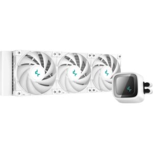 Alternative view of Cooler Procesor DeepCool LS720 WH, Lichid, 12 cm, 3 ventilatoare, aRGB