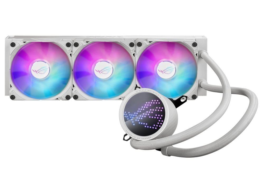 Cooler Procesor ASUS ROG Ryuo III 360 ARGB White Edition, Lichid, 12 cm, 3 ventilatoare, aRGB