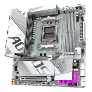 Alternative view of Placa de baza Gigabyte B850M AORUS ELITE WIFI6E ICE, Socket AM5, DDR5, Micro-ATX