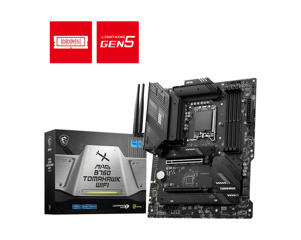 Placa de baza MSI MAG B760 TOMAHAWK WIFI, Socket 1700, DDR5, ATX