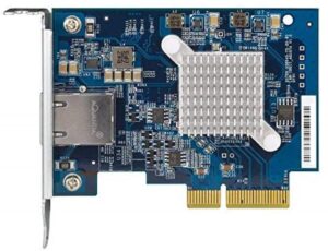 QM2 Expansion Card Qnap, QXG-10G1T; Single-port (10Gbase-T) 10GbE network expansion card, PCIe Gen3 x4, Low-profile bracket pre-loaded, Low-profile flat and Full-height are bundled, Interface: PCIe 3.0 x 4.