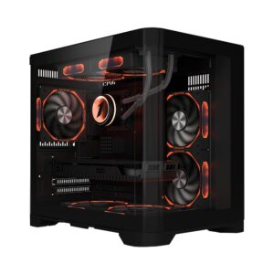 Carcasa 1st PLAYER UV5, RGB, Cube Tower, Black