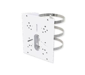 Suport stalp A01, utilizare la montarea camerelor pe stalpi cu diametru 102-127mm, compatibil cu:  (AI Weather-proof) Mini Bullet, (AI) Vandal- proof Mini Bullet, (AI) Motorized Bullet, AI PTZ Bullet Plus, AI color+ Vandal-proof Mini Bullet, (AI) 180° Panoramic Mini Bullet & Dome, A41, A43, A62