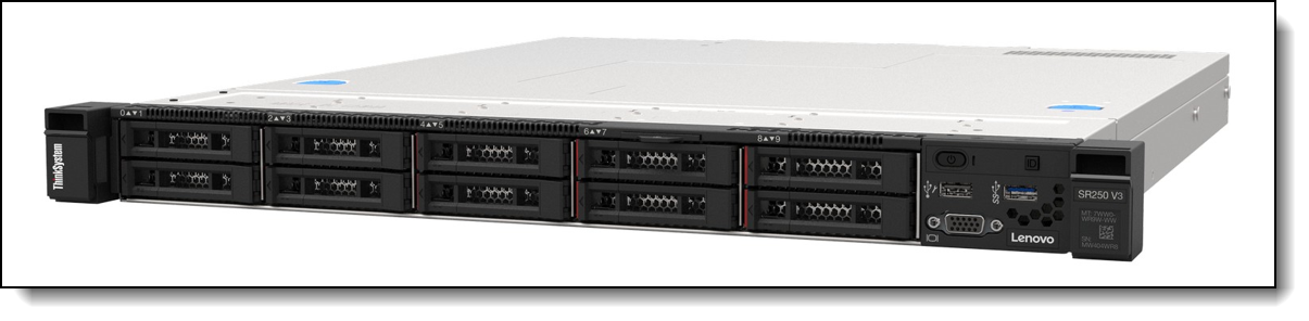SR250 V3 Xeon E-2434 (4C 3.4GHz 8MB Cache/55W), 1x16GB, O/B, 2.5" HS (8), SW RAID, 1x 1GbE RJ45 4-Port PCIe Ethernet Adapter, 2x 2.5" 480GB SATA 6Gb SSD, HS 800W Titanium, XCC2 Platinum, Rails / 36months NBD