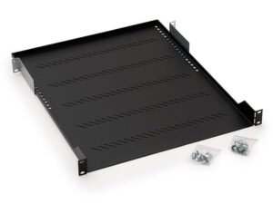 Raft fix perforat Triton 19" 1U/350 capacitate incarcare 40kg, negru