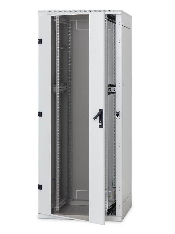 Rack de podea 19 Triton 27U 600x1000mm usa fata metal perforat panouri laterale/spate detasabile sectiuni pentru ventilatie activa,sectiuni acces cabluri sus/jos/spate IP20 gri