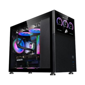 Carcasa 1STPLAYER Mi6-EV-BK, RGB, Mid Tower, Black