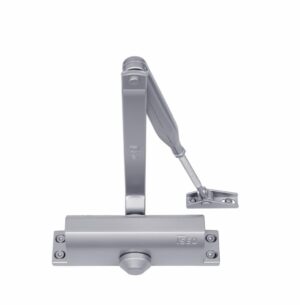 AMORTIZOR HIDRAULIC DE USA ISEO ARGINTIU 37L100003; Forță de inchidere: EN 2/3/4 selectabila pentru usi cu latimea de până la 1.100 mm (forta fixa EN 3 în configurație cu brațe paralele pentru uși cu lățimea de până la 950 mm); Dimensiune selectabila prin modificarea pozitiei corpului fata de