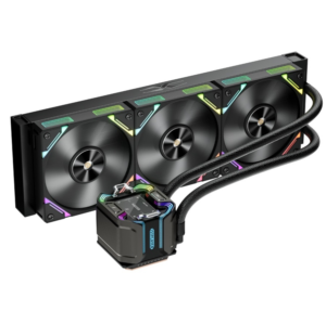 Cooler Procesor 1stPlayer X-Starship 360-bk, display IPS personalizabil de 2,4 inches, ARGB, compatibil AMD/Intel, negru