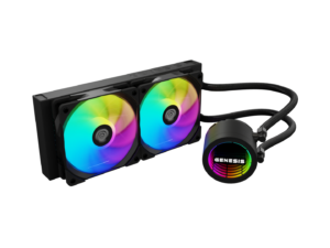 Alternative view of Cooler Procesor GENESIS HYDRIA 240 ARGB, Aer, 2 ventilatoare, aRGB