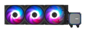 Cooler Procesor MSI MAG CORELIQUID A13 360 AIO NEGRU, marime radiator 360mm, 3 ventilatoare ARGB GEN2, Viteza pompa: 3800 +/- 10%, Suport AMD: AM4/AM5, suport INTEL: LGA 1700/1851, Airflow: 62.6 CFM, Nivel de zgomot pompa: 20dBA